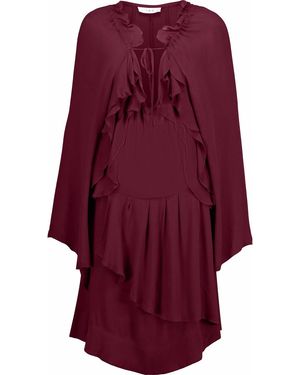IRO Ruffled Crepe Dress - Purple