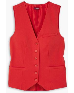 STAUD Brett Twill Vest - Red