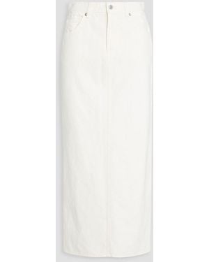 Nili Lotan Ozzy Denim Maxi Skirt - White