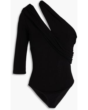 McQueen Body aus jersey mit asymmetrischer schulterpartie - Schwarz