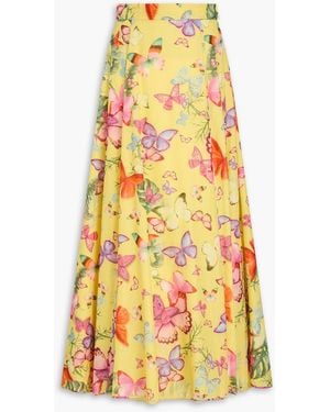 Charo Ruiz Tana Floral-Print Cotton Maxi Skirt - Yellow