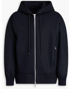 Simone Rocha Wool-blend Hooded Jacket - Blue