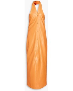 Nanushka Elima Okobor Halterneck Maxi Dress - Orange