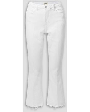 L'Agence Kendra Cropped High-rise Flared Jeans - White