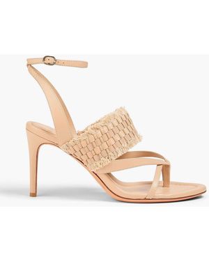Alexandre Birman Kate 85 Fringed Leather Sandals - White