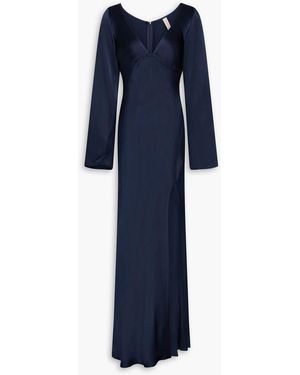 Bec & Bridge Ren Satin-crepe Maxi Dress - Blue