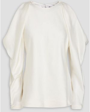 Jonathan Simkhai Marisa Crepe-Satin Blouse - White