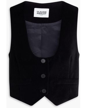 Claudie Pierlot Velvet Vest - Black