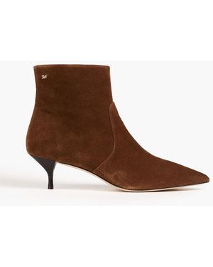 Stuart Weitzman Ankle boots aus veloursleder - Braun