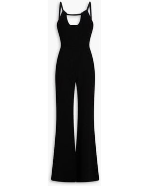 Galvan London Frankie Crepe Wide-Leg Jumpsuit - Black
