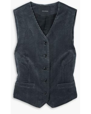 Goldsign The Orten Cotton-Corduroy Vest - Blue