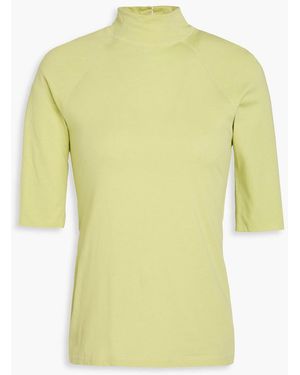 Nanushka Slub Cotton-jersey Turtleneck Top - Yellow