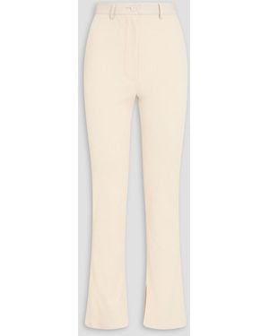 Nanushka Mykas Ribbed Cotton-Jersey Skinny Trousers - Natural