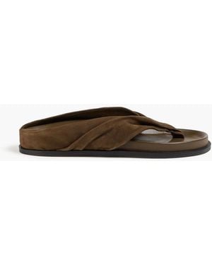 A.Emery Shaw Suede Sandals - Brown