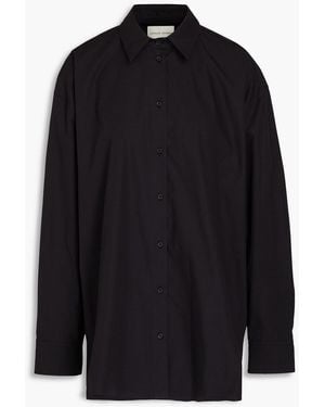 Loulou de Saison Espanto Cotton-poplin Shirt - Black