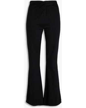 Diane von Furstenberg Leigh Twisted Stretch-jersey Flared Trousers - Black