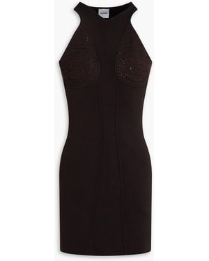 Nanushka Maecy Cotton-Blend Mini Dress - Black