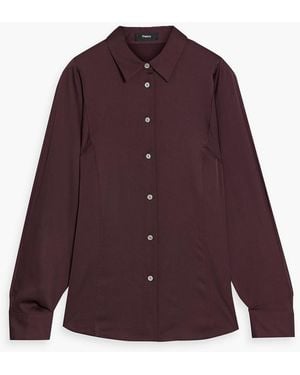 Theory Satin-Crepe Shirt - Purple