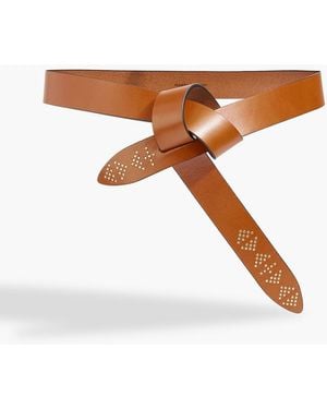 Isabel Marant Lecce Studded Leather Belt - Brown