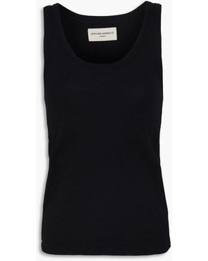 Officine Generale Tatia Wool-Blend Jersey Tank - Black