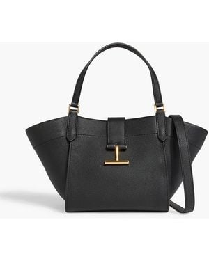 Tom Ford Tara Convertible Pebbled-Leather Tote - Black