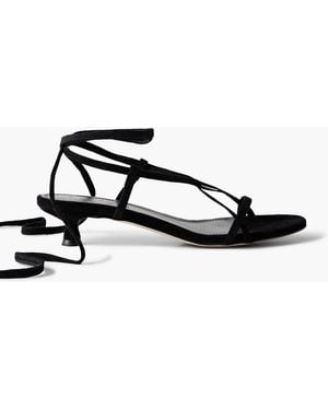 Aeyde Paige Suede Sandals - Black