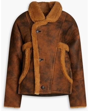 Sandro Shearling Jacket - Brown