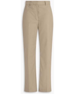 Theory Twill Straight-leg Pants - Natural