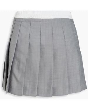 Sandro Pleated Tweed Mini Skirt - Grey