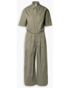 Rivet Utility New yorker jumpsuit aus baumwoll-canvas mit fischgratmuster in distressed-optik - Grün