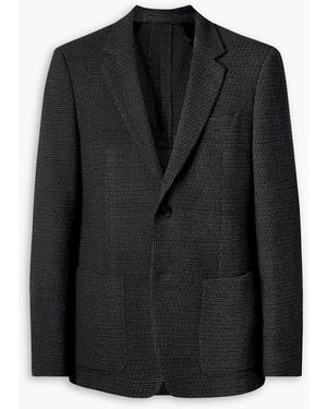 MR P. Regular-Fit Checked Wool-Blend Bouclé Blazer - Black