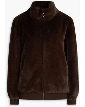 Sandro Faux Fur Jacket - Brown