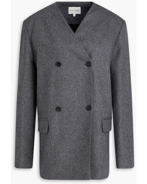 Loulou de Saison Ildulara Wool-Blend Felt Blazer - Grey