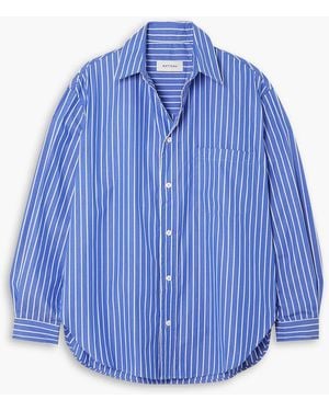 Matteau Striped Cotton-Poplin Shirt - Blue