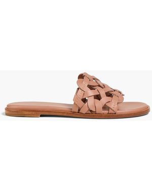 Gianvito Rossi Leather Slides - Pink