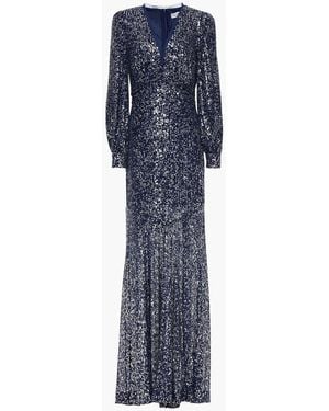 Rachel Zoe Geraffte robe aus tüll mit pailletten - Blau