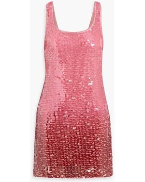 Jonathan Simkhai Alayna Sequined Mesh Mini Dress - Red
