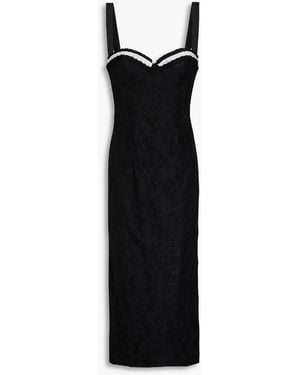 Moschino Lace Midi Dress - Black