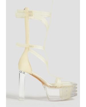 Rick Owens Vinyl Platform Sandals - White