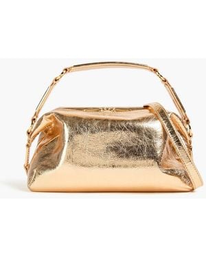 Sandro Crinkled Leather Tote - Natural