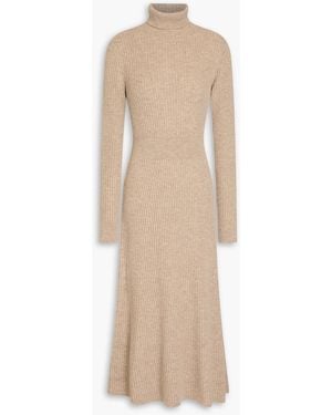 10 Crosby Derek Lam Meliertes midikleid aus gerippter wolle - Natur