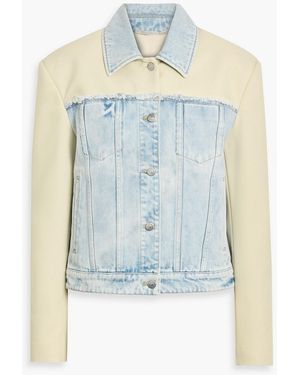 Stella McCartney Gabardine-Paneled Denim Jacket - Blue