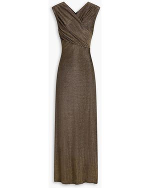 Diane von Furstenberg Tomas Draped Jersey Maxi Dress - Brown