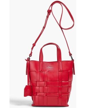 3.1 Phillip Lim Odita Woven Leather Bucket Bag - Red