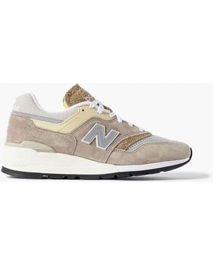 New Balance 997 Leather And Mesh-Trimmed Suede Sneakers - White
