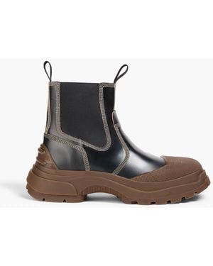 Maison Margiela Alex Leather And Rubber Chelsea Boots - Brown