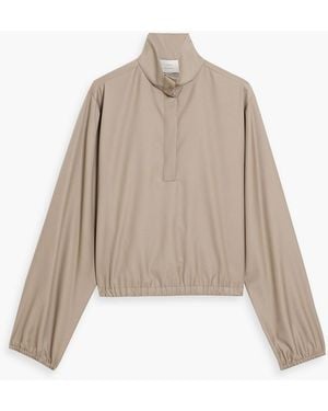 Loulou de Saison Zyla Wool-Twill Top - Natural