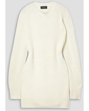 Rag & Bone Pierce Ribbed Cashmere Mini Dress - Natural