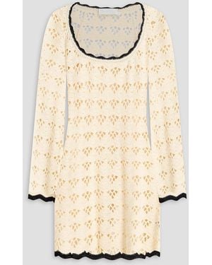 Zimmermann Crocheted Cotton Mini Dress - Natural