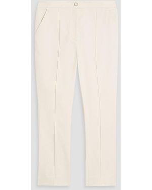 Veronica Beard Cotton-Blend Twill Straight-Leg Trousers - Natural